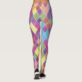 Grunge Harlequin Pattern Leggings (Rückseite)