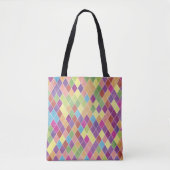 Grunge Harlequin Pattern Tasche (Vorderseite)