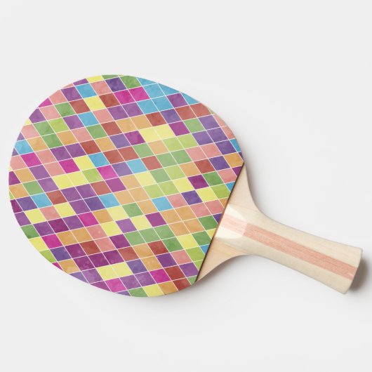 Grunge Harlequin Pattern Tischtennis Schläger (Seitenansicht)