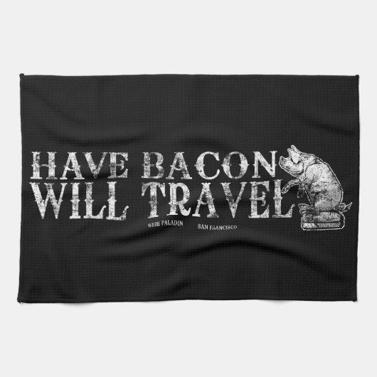 Grunge Have Bacon wird reisen Handtuch (Horizontal)