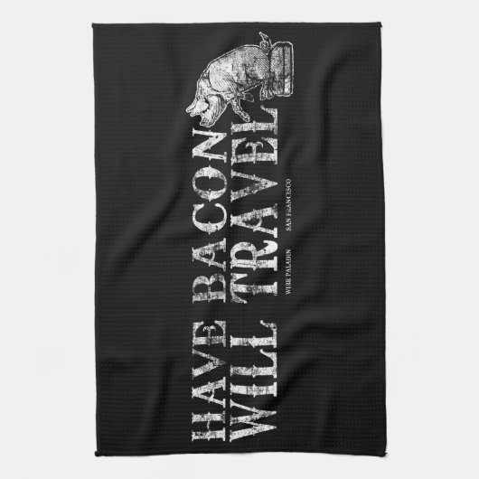 Grunge Have Bacon wird reisen Handtuch (Vertikal)