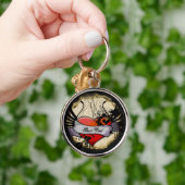 Grunge Heart Best Vater Schlüsselanhänger (Hand)