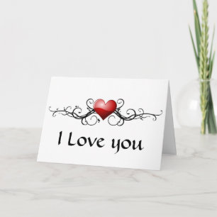 Grunge heart I Liebe you - Anpassen Karte