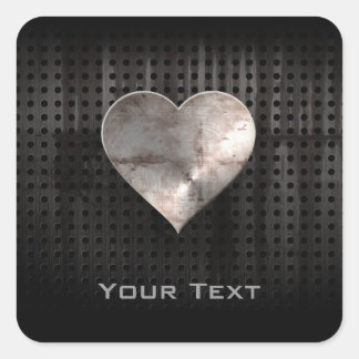 Grunge Heart Quadratischer Aufkleber