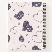 Grunge Hearts Spiral Notebooks Notizblock (Rückseite)