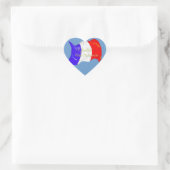 Grunge-Heftsticker Herz-Aufkleber (Tasche)