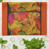 Grunge Herbstlaube Küchentuch (Gefaltet)