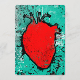 Grunge-Herz Einladung