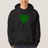 Grunge Herz - Grün Hoodie (Vorderseite)