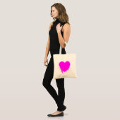 Grunge Herz - Magenta Tragetasche (Vorderseite (Model))