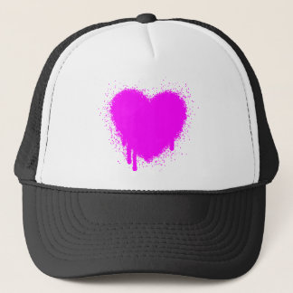 Grunge Herz - Magenta Truckerkappe