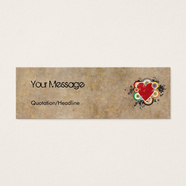 Grunge Herz mit Rings (Vorderseite)