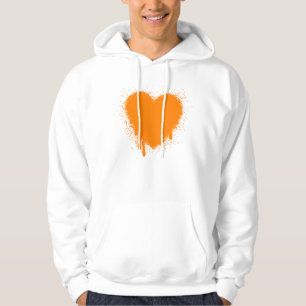 Grunge Herz - Orange Hoodie