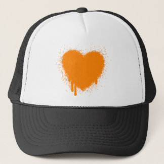 Grunge Herz - Orange Truckerkappe