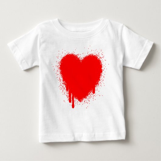 Grunge Herz - Rot Baby T-shirt (Vorderseite)