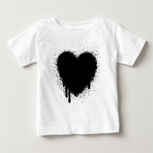 Grunge Herz - Schwarz Baby T-shirt (Vorderseite)