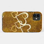 Grunge Herzen Case-Mate iPhone Hülle (Rückseite (Horizontal))