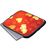 Grunge Herzen Laptopschutzhülle (Vorne Knopf)