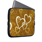 Grunge Herzen Laptopschutzhülle (Vorne Rechts)