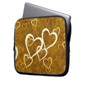 Grunge Herzen Laptopschutzhülle (Vorderseite Links)