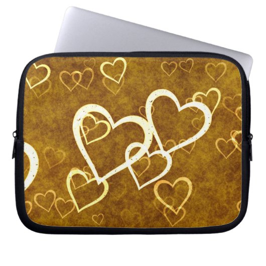 Grunge Herzen Laptopschutzhülle (Vorderseite)