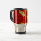 Grunge Herzen Reisebecher (Vorderseite Links)