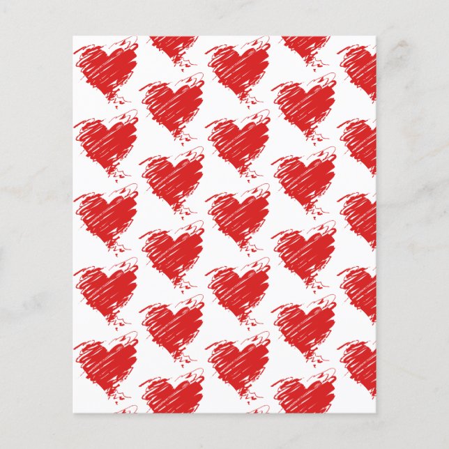 Grunge-Herzen Scrapbook-Papier (Vorderseite)