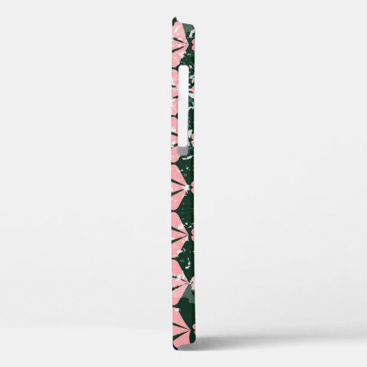 Grunge Herzen und Blume Muster. Case-Mate iPhone Hülle (Rückseite / Links)