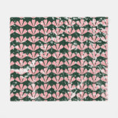 Grunge Herzen und Blume Muster. Fleecedecke (Vorderseite (Horizontal))