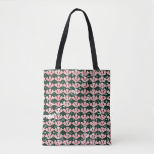 Grunge Herzen und Blume Muster. Tasche