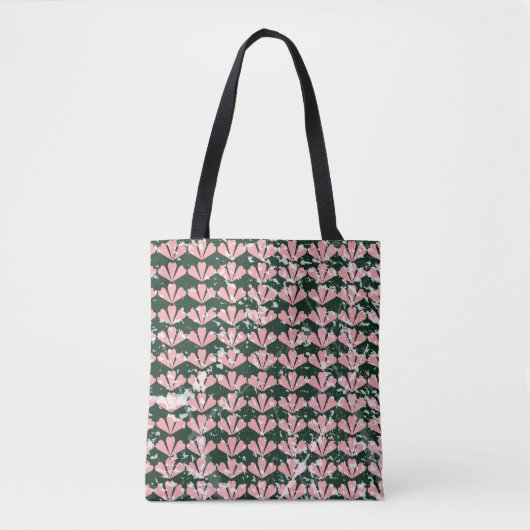 Grunge Herzen und Blume Muster. Tasche (Vorderseite)