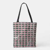 Grunge Herzen und Blume Muster. Tasche (Rückseite)