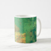 Grunge Hintergrund mit Vintagem Grafikdesign Kaffeetasse (VorderseiteRechts)
