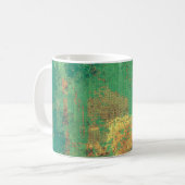 Grunge Hintergrund mit Vintagem Grafikdesign Kaffeetasse (Vorderseite Links)