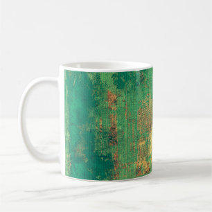 Grunge Hintergrund mit Vintagem Grafikdesign Kaffeetasse