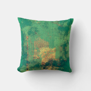 Grunge Hintergrund mit Vintagem Grafikdesign Kissen