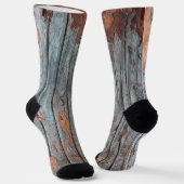 Grunge-Holzstruktur Socken (Gewinkelt)