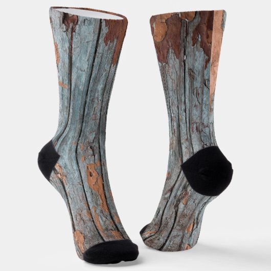 Grunge-Holzstruktur Socken (Gewinkelt)