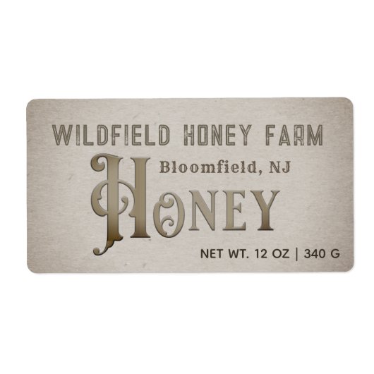 Grunge HONEY Farm Market Label Honeycomb (Vorne)