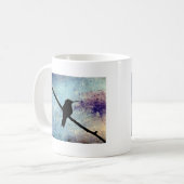 Grunge Hummingbird Kaffeetasse (Vorderseite Links)