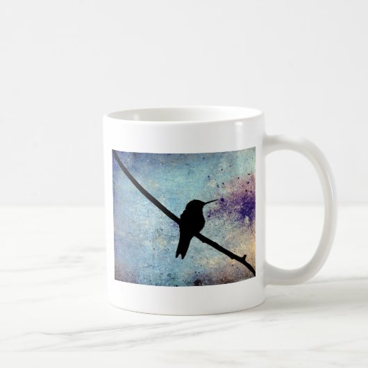 Grunge Hummingbird Kaffeetasse (Rechts)
