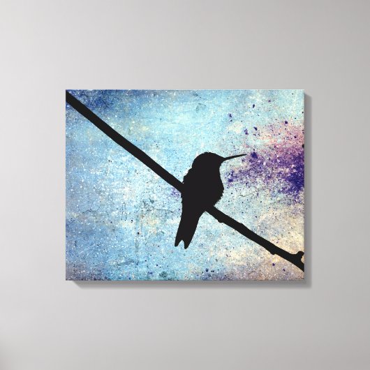 Grunge Hummingbird Leinwanddruck (Vorderseite)