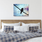Grunge Hummingbird Leinwanddruck (Insitu (Schlafzimmer))