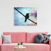 Grunge Hummingbird Leinwanddruck (Insitu (Wohnzimmer))