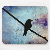 Grunge Hummingbird Mousepad (Vorne)