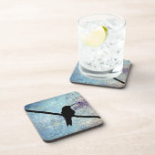 Grunge Hummingbird Untersetzer (Rechte Seite)