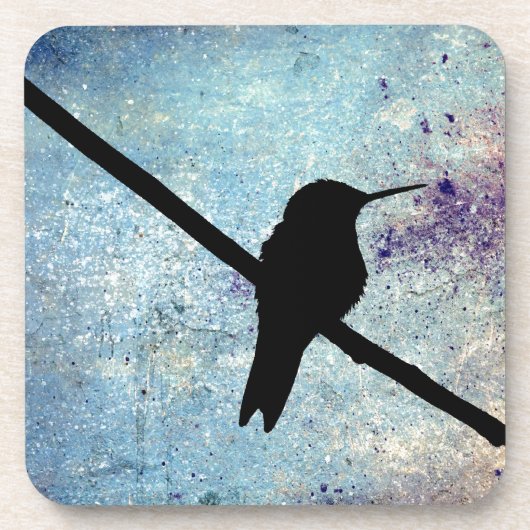 Grunge Hummingbird Untersetzer (Vorderseite)