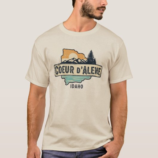 Grunge Idaho Coeur d'Alene T-Shirt (Vorderseite)