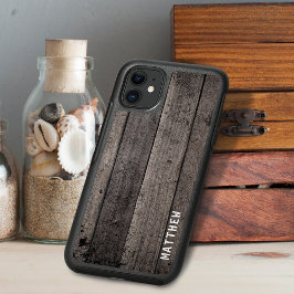 Grunge Imitate Holz Grain Personalisiert OtterBox Symmetry iPhone 11 Hülle