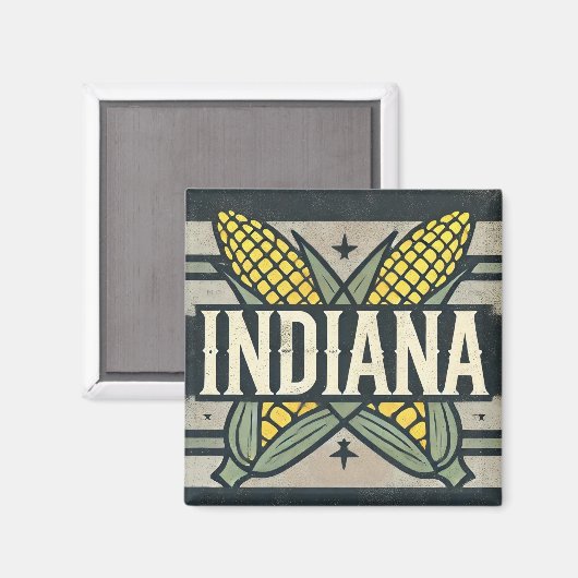 Grunge Indiana Corn Magnet (Vorderseite/Rückseite)